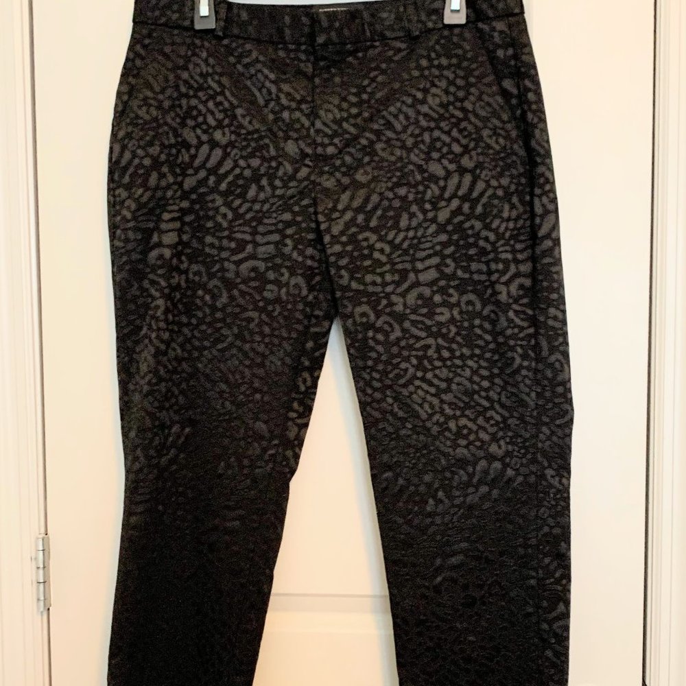 Banana Republic Black Leopard Print Pants 12